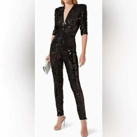 2X “HOST PICK” Zhivago Sequined Mesh Jumpsuit - Picture 6 of 16